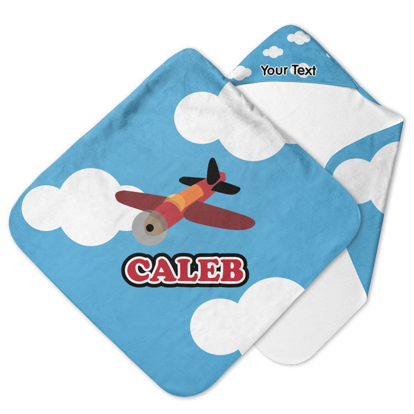Custom Airplane Hooded Baby Towel (Personalized)