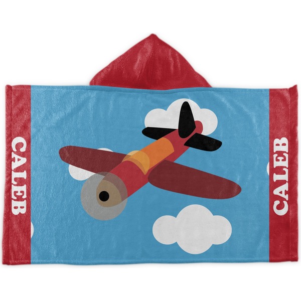 Custom Airplane Kids Hooded Towel (Personalized)