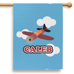 Airplane 28" House Flag (Personalized)