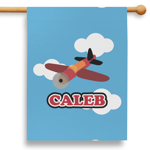 Custom Airplane 28" House Flag (Personalized)