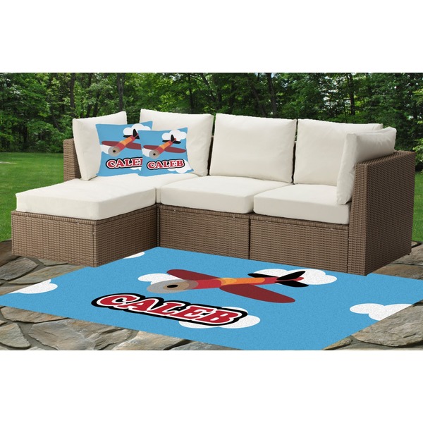 Airplane Outdoor Mat & Cushions