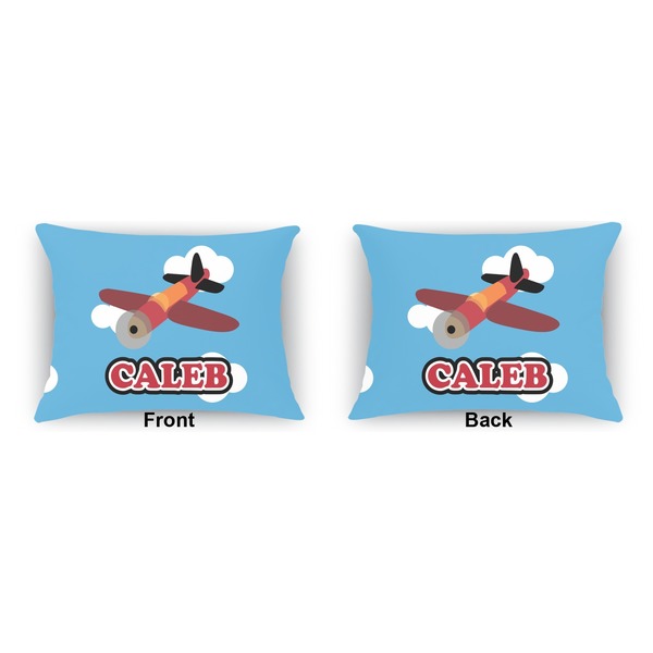 Airplane  Indoor Rectangular Burlap Pillow (Front and Back)