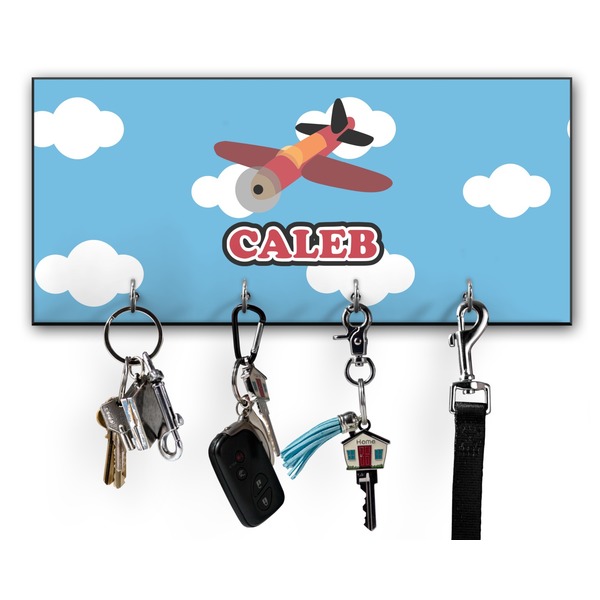 Custom Airplane Key Hanger w/ 4 Hooks w/ Graphics and Text