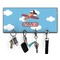 Airplane Key Hanger w/ 4 Hooks w/ Graphics and Text