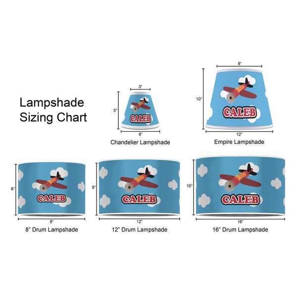 Airplane Lampshade Sizing Chart