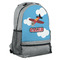 Airplane Large Backpack - Gray - Angled View