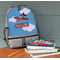 Airplane Large Backpack - Gray - On Desk