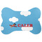 Airplane Bone Shaped Dog Food Mat (Large) (Personalized)