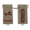 Airplane Large Burlap Gift Bags - Front & Back