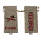 Airplane Large Burlap Gift Bag - Front & Back (Personalized)