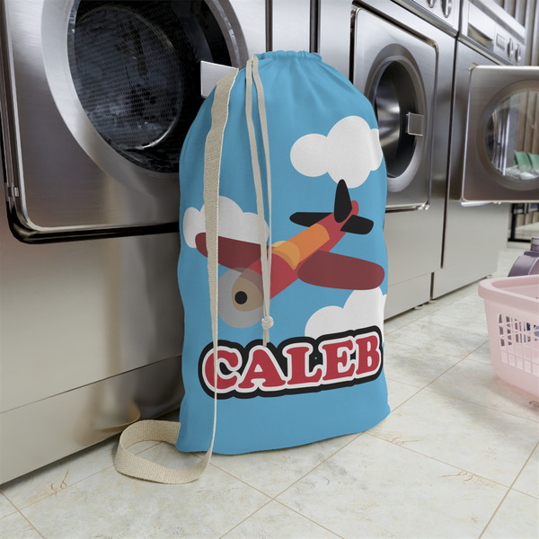 Airplane Large Laundry Bag - In Context