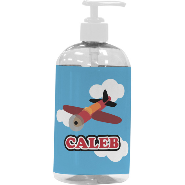 Custom Airplane Plastic Soap / Lotion Dispenser (16 oz - Large - White) (Personalized)