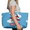 Airplane Large Rope Tote Bag - In Context View