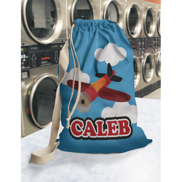 Airplane Laundry Bag in Laundromat
