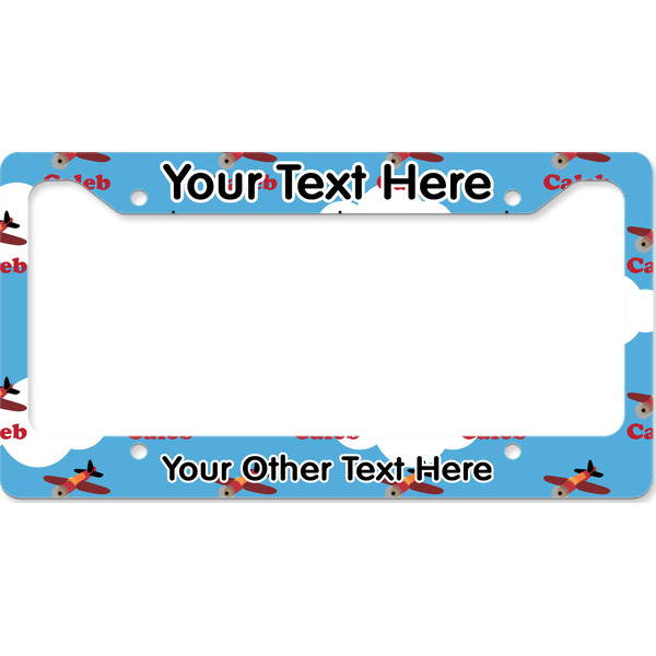 Custom Airplane License Plate Frame - Style B (Personalized)