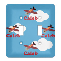 Airplane Light Switch Cover (2 Toggle Plate) (Personalized)