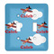 Airplane Design Personalized Light Switch Cover (2 Toggle Plate)