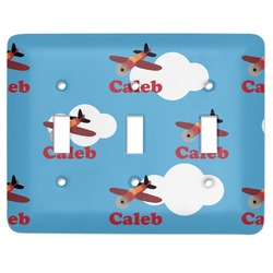 Airplane Light Switch Cover (3 Toggle Plate) (Personalized)