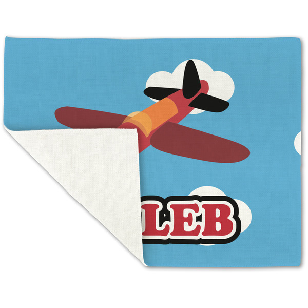Airplane Linen Placemat - Folded Corner (single side)