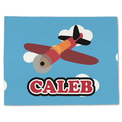 Airplane Single-Sided Linen Placemat - Single w/ Name or Text