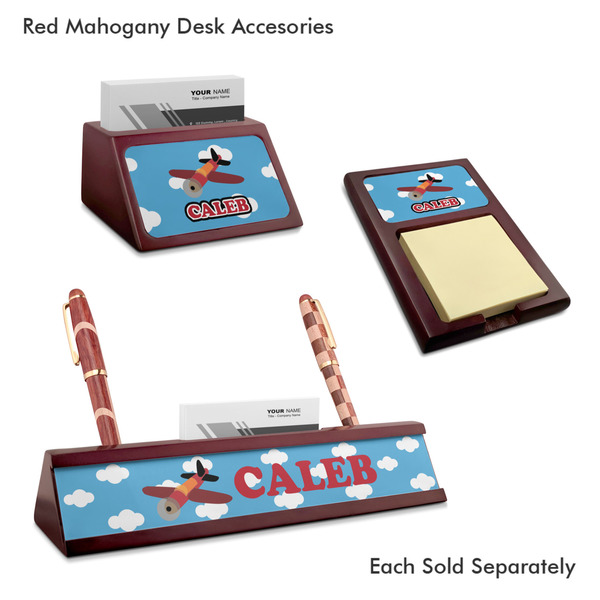 Airplane Mahogany Desk Accessories