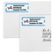 Airplane Mailing Labels - Double Stack Close Up
