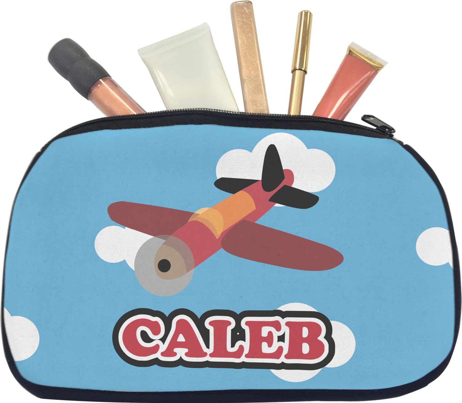 Airplane Makeup / Cosmetic Bag Small (Personalized) YouCustomizeIt