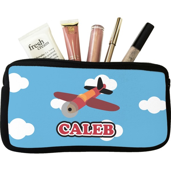 Custom Airplane Makeup / Cosmetic Bag - Small (Personalized)