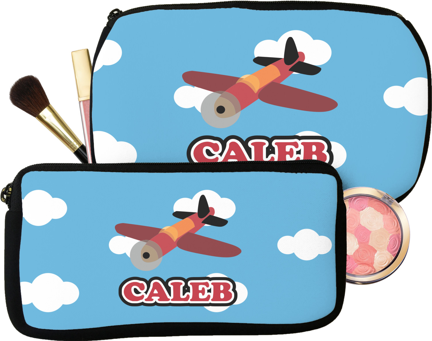 Airplane Makeup / Cosmetic Bag Small (Personalized) YouCustomizeIt