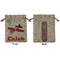 Airplane Medium Burlap Gift Bag - Front & Back (Personalized)