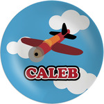 Airplane Melamine Salad Plate - 8" (Personalized)