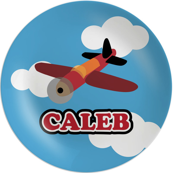 Custom Airplane Melamine Plate (Personalized)