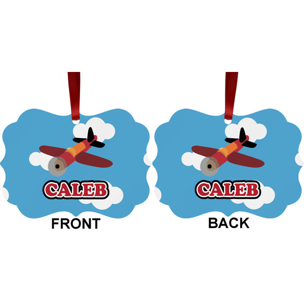 Airplane Metal Benilux Ornament - Front and Back (APPROVAL)