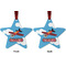 Airplane Metal Star Ornament - Front and Back