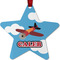 Airplane Metal Star Ornament - Front