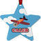 Airplane Metal Star Ornament - Double Sided w/ Name or Text