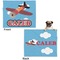 Airplane Microfleece Dog Blanket - Large- Front & Back