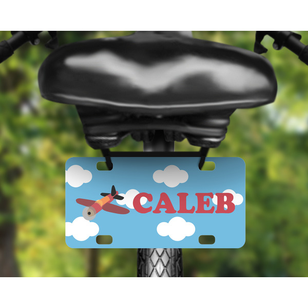 Airplane Mini License Plate on Bicycle
