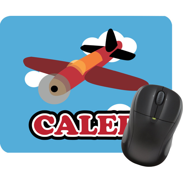 Custom Airplane Rectangular Mouse Pad (Personalized)