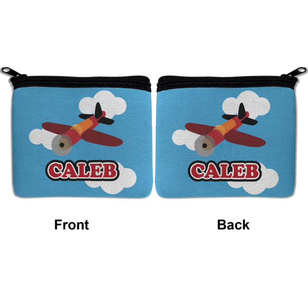 Airplane Neoprene Coin Purse - Front & Back (APPROVAL)