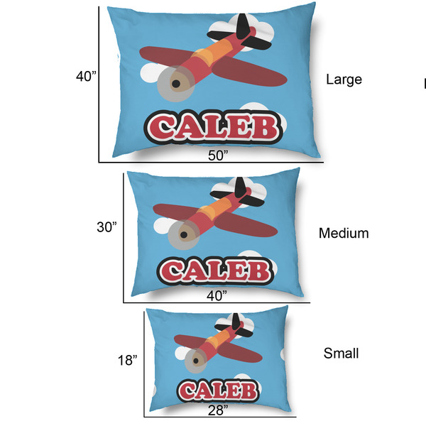 Airplane Outdoor Dog Beds - SIZE CHART