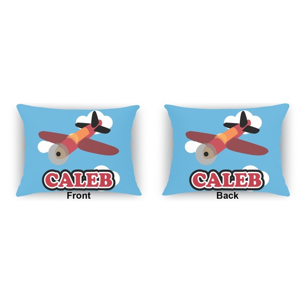 Airplane  Outdoor Rectangular Throw Pillow (Front and Back)