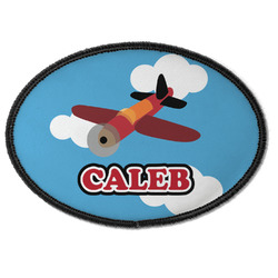 Airplane Iron On Oval Patch w/ Name or Text