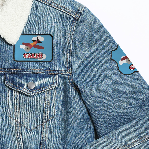 Airplane Patches Lifestyle Jean Jacket Detail