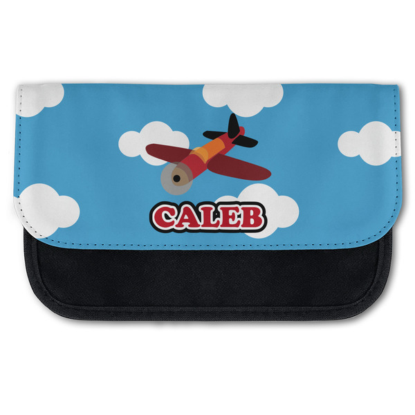 Custom Airplane Canvas Pencil Case w/ Name or Text