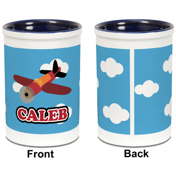 Airplane Pencil Holder - Blue - approval