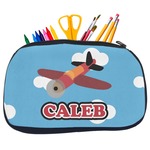Airplane Neoprene Pencil Case - Medium w/ Name or Text