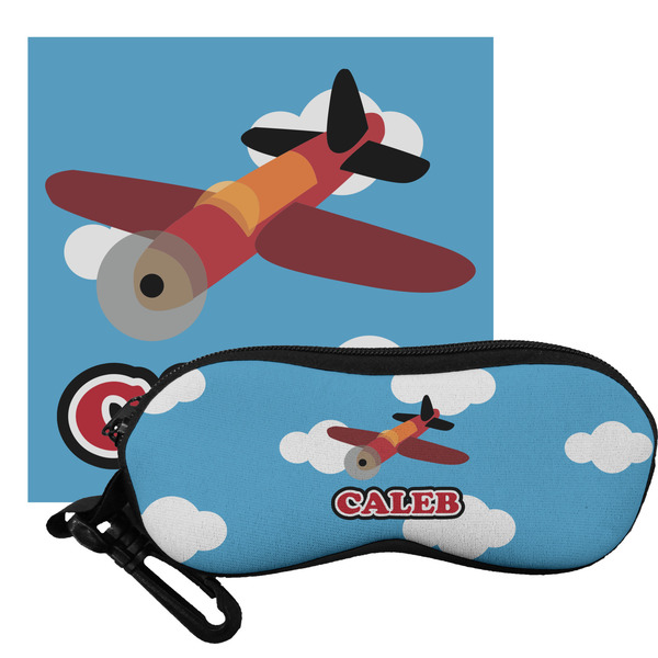 Custom Airplane Eyeglass Case & Cloth (Personalized)