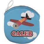 Airplane Round Coin Purse (Personalized)