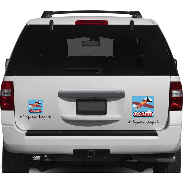 Airplane Personalized Square Car Magnets on Ford Explorer